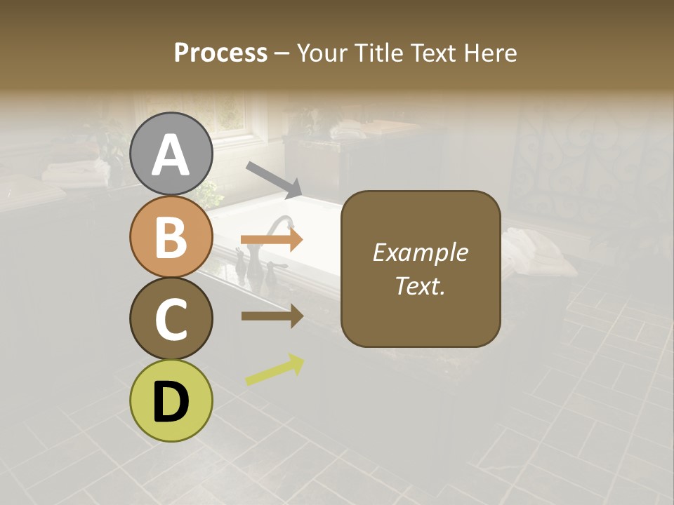 Upscale Bathroom With A Modern Tub And Tile Floor. PowerPoint Template
