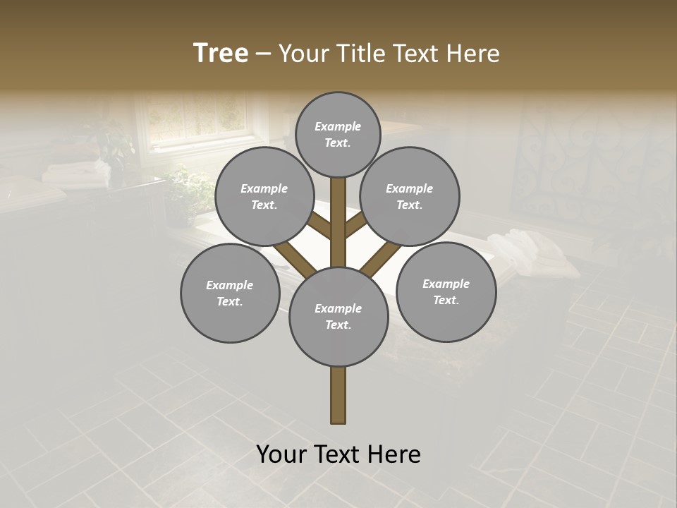 Upscale Bathroom With A Modern Tub And Tile Floor. PowerPoint Template