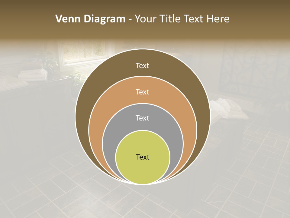 Upscale Bathroom With A Modern Tub And Tile Floor. PowerPoint Template