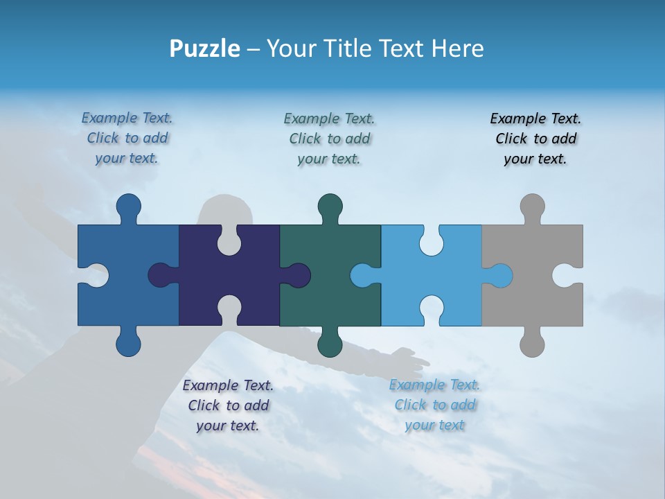 Funny Baby Having A Bath PowerPoint Template