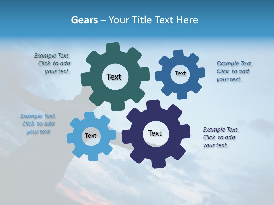 Funny Baby Having A Bath PowerPoint Template