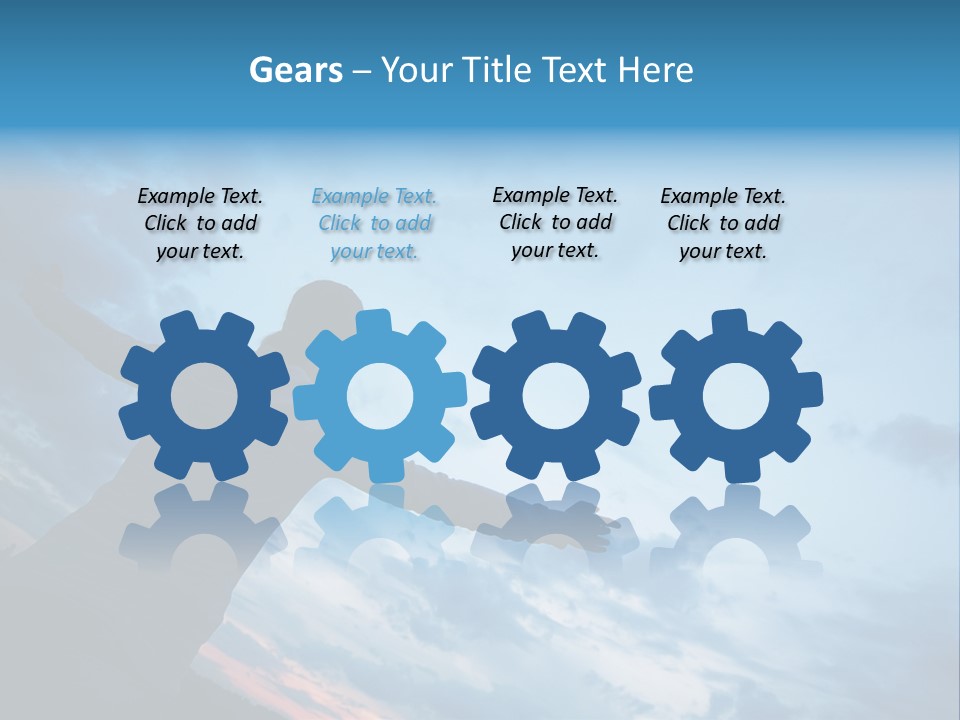 Funny Baby Having A Bath PowerPoint Template