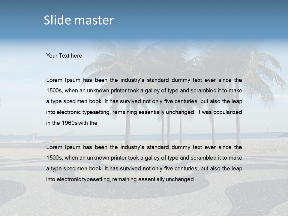 Copacabana Sidewalk - In Front Of The Beach PowerPoint Template