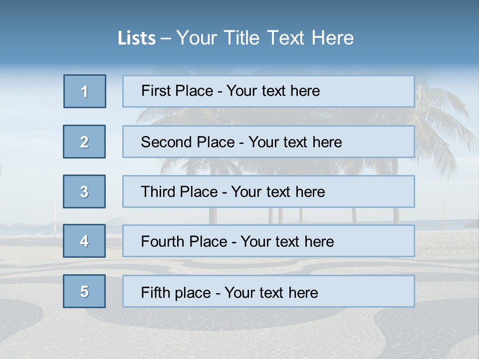 Copacabana Sidewalk - In Front Of The Beach PowerPoint Template