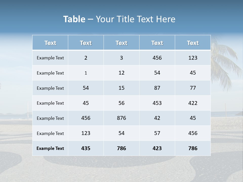 Copacabana Sidewalk - In Front Of The Beach PowerPoint Template