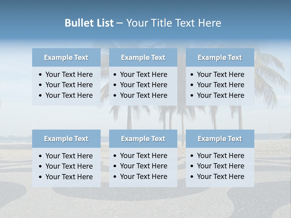 Copacabana Sidewalk - In Front Of The Beach PowerPoint Template