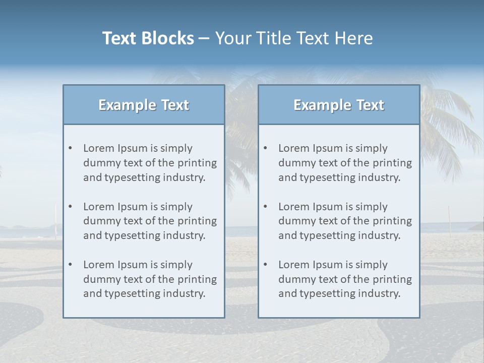 Copacabana Sidewalk - In Front Of The Beach PowerPoint Template