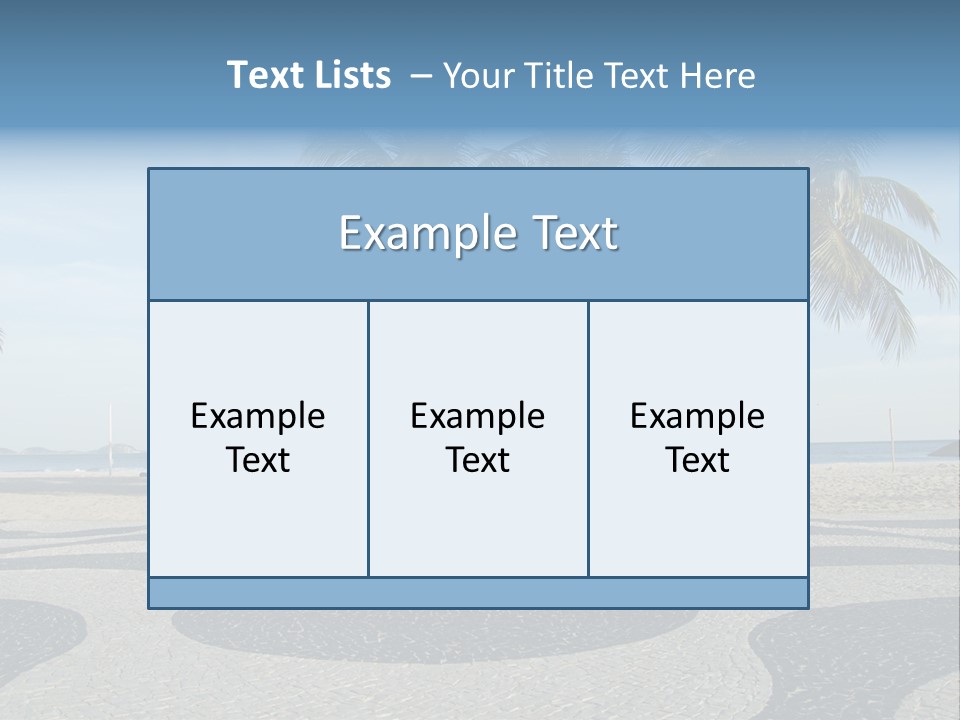 Copacabana Sidewalk - In Front Of The Beach PowerPoint Template