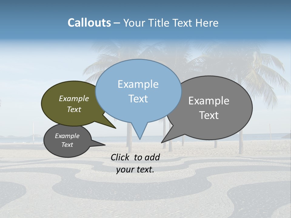 Copacabana Sidewalk - In Front Of The Beach PowerPoint Template