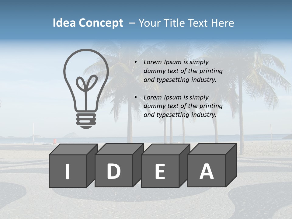 Copacabana Sidewalk - In Front Of The Beach PowerPoint Template