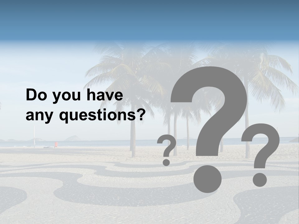 Copacabana Sidewalk - In Front Of The Beach PowerPoint Template