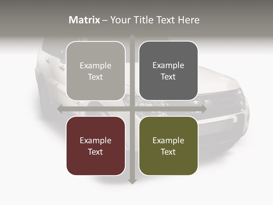 Modern White Outback / Landscape Jeep PowerPoint Template