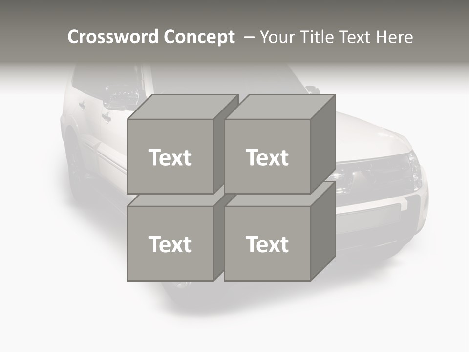 Modern White Outback / Landscape Jeep PowerPoint Template