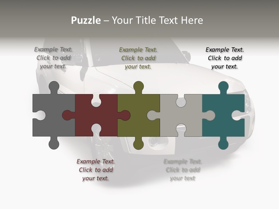 Modern White Outback / Landscape Jeep PowerPoint Template