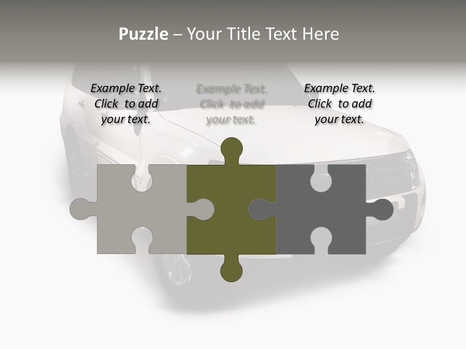 Modern White Outback / Landscape Jeep PowerPoint Template