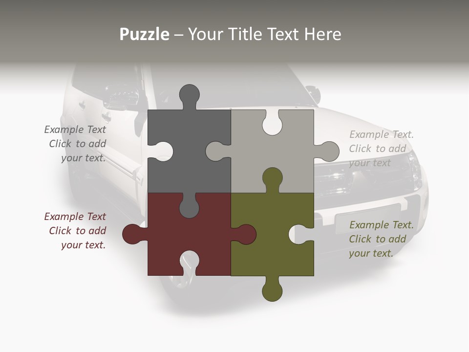 Modern White Outback / Landscape Jeep PowerPoint Template