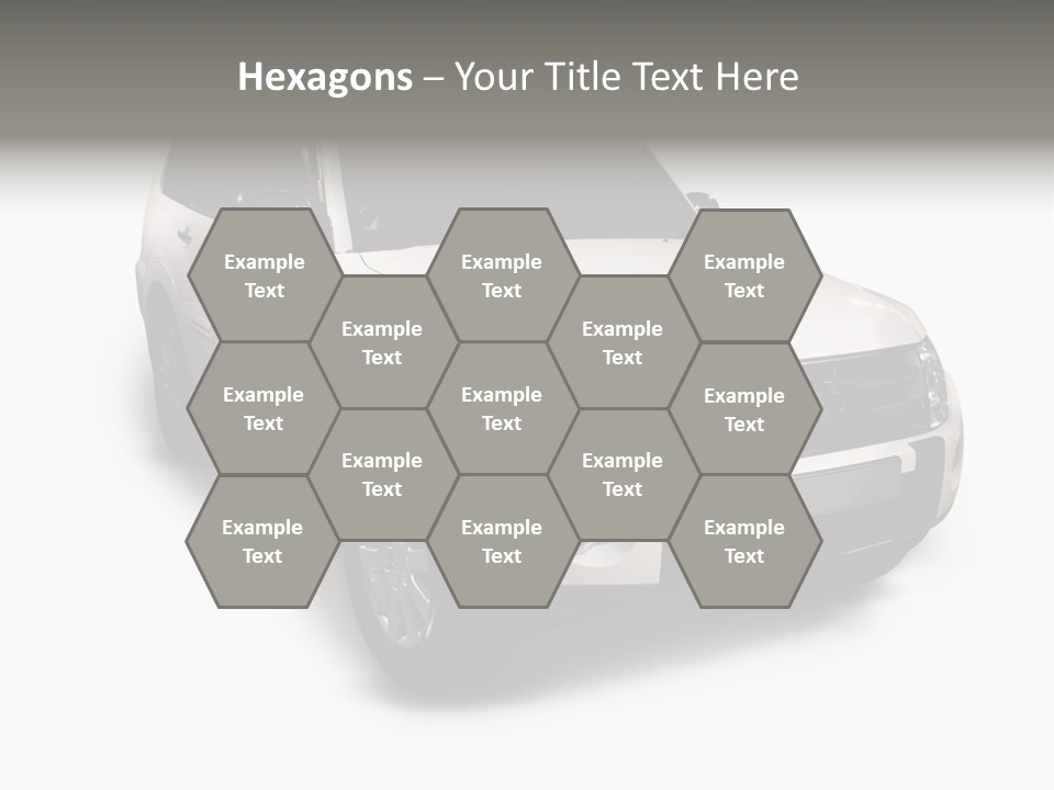 Modern White Outback / Landscape Jeep PowerPoint Template