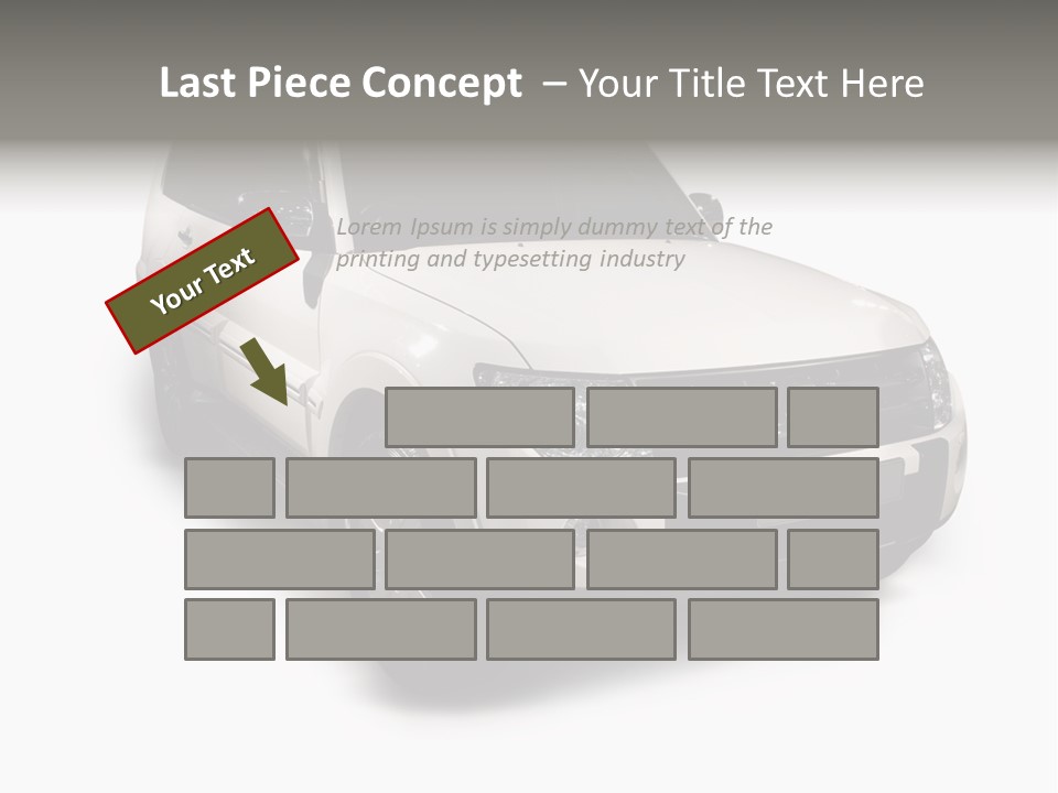 Modern White Outback / Landscape Jeep PowerPoint Template