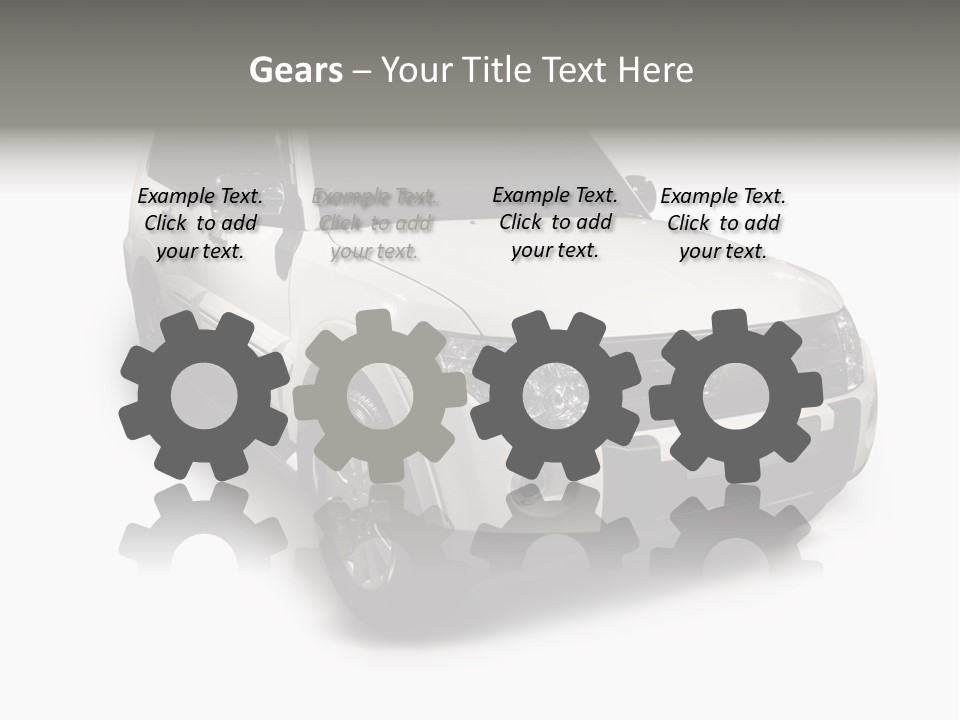 Modern White Outback / Landscape Jeep PowerPoint Template