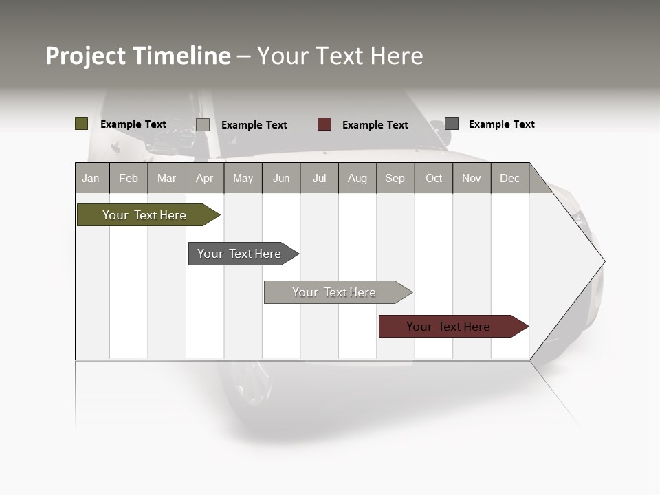 Modern White Outback / Landscape Jeep PowerPoint Template