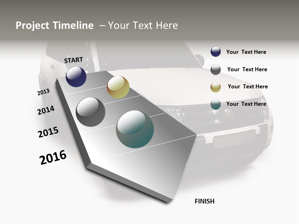 Modern White Outback / Landscape Jeep PowerPoint Template