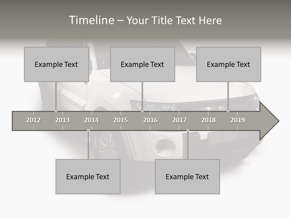 Modern White Outback / Landscape Jeep PowerPoint Template
