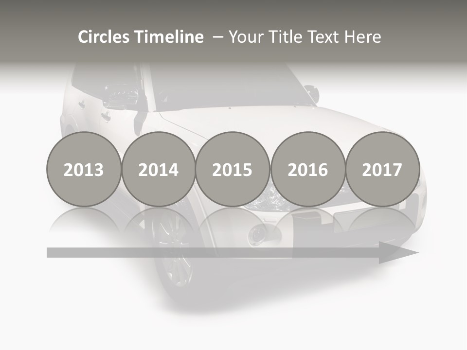 Modern White Outback / Landscape Jeep PowerPoint Template