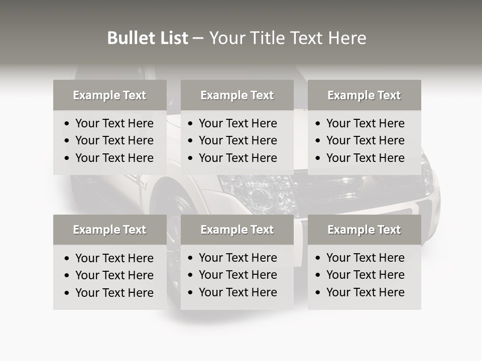 Modern White Outback / Landscape Jeep PowerPoint Template