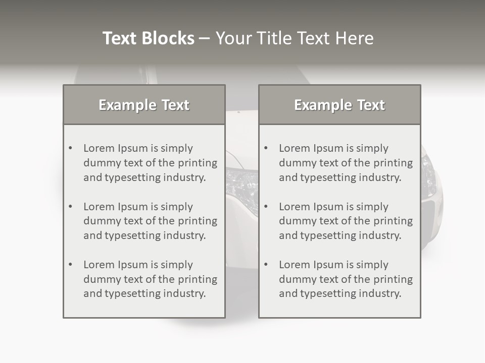 Modern White Outback / Landscape Jeep PowerPoint Template