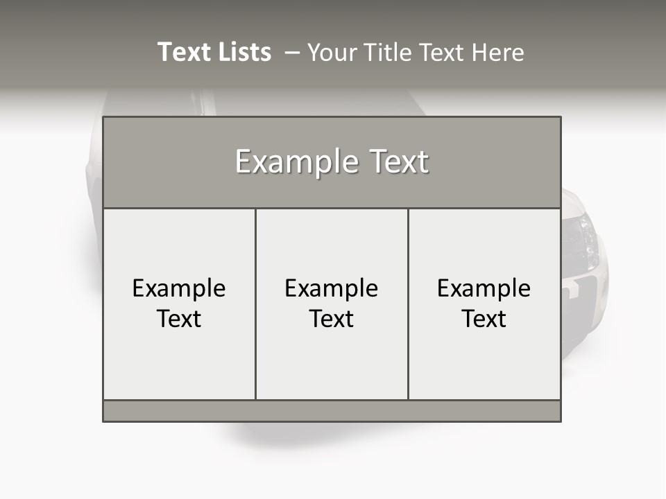Modern White Outback / Landscape Jeep PowerPoint Template