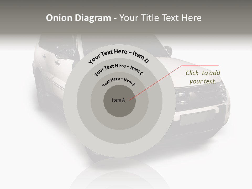 Modern White Outback / Landscape Jeep PowerPoint Template