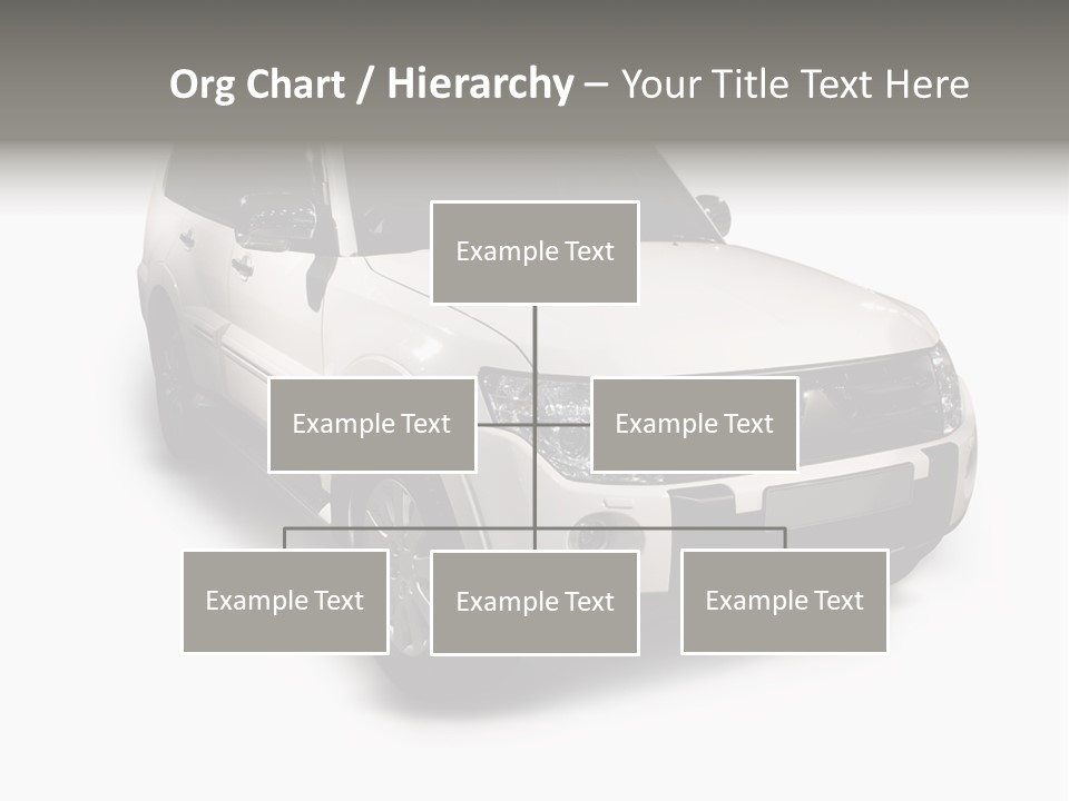 Modern White Outback / Landscape Jeep PowerPoint Template