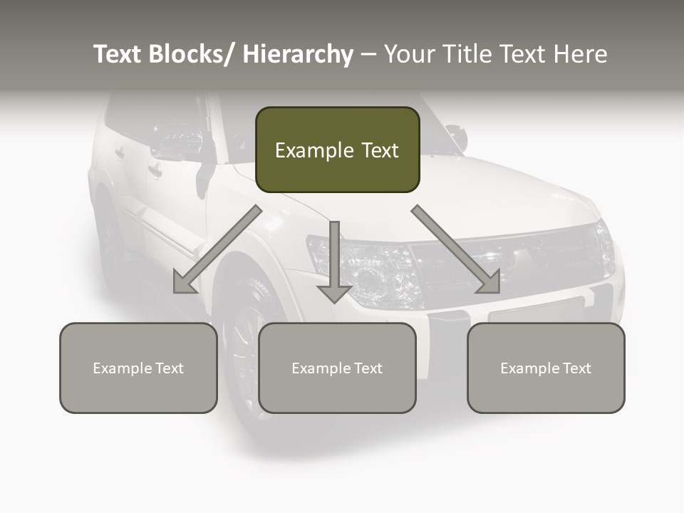 Modern White Outback / Landscape Jeep PowerPoint Template