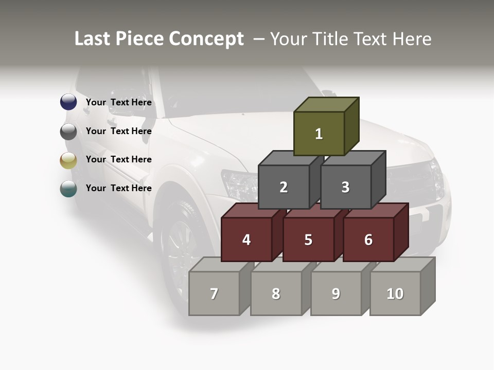 Modern White Outback / Landscape Jeep PowerPoint Template