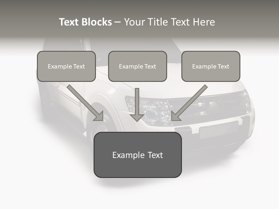 Modern White Outback / Landscape Jeep PowerPoint Template
