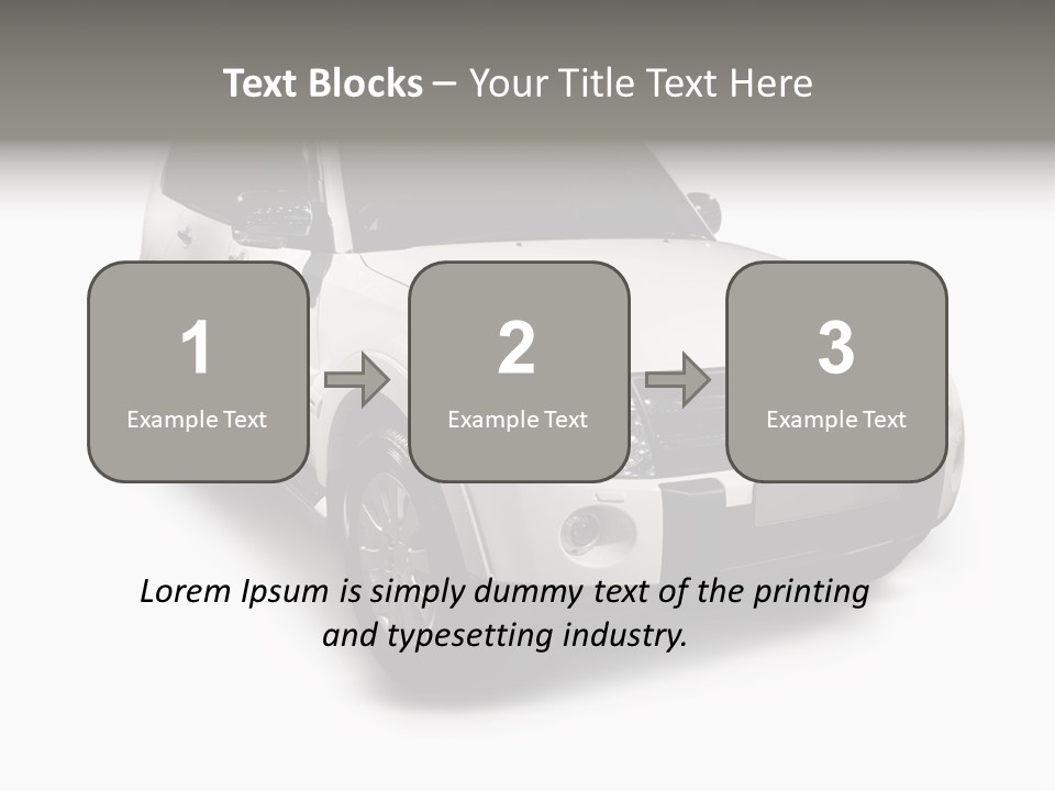 Modern White Outback / Landscape Jeep PowerPoint Template