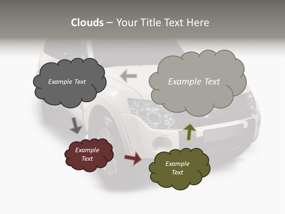 Modern White Outback / Landscape Jeep PowerPoint Template