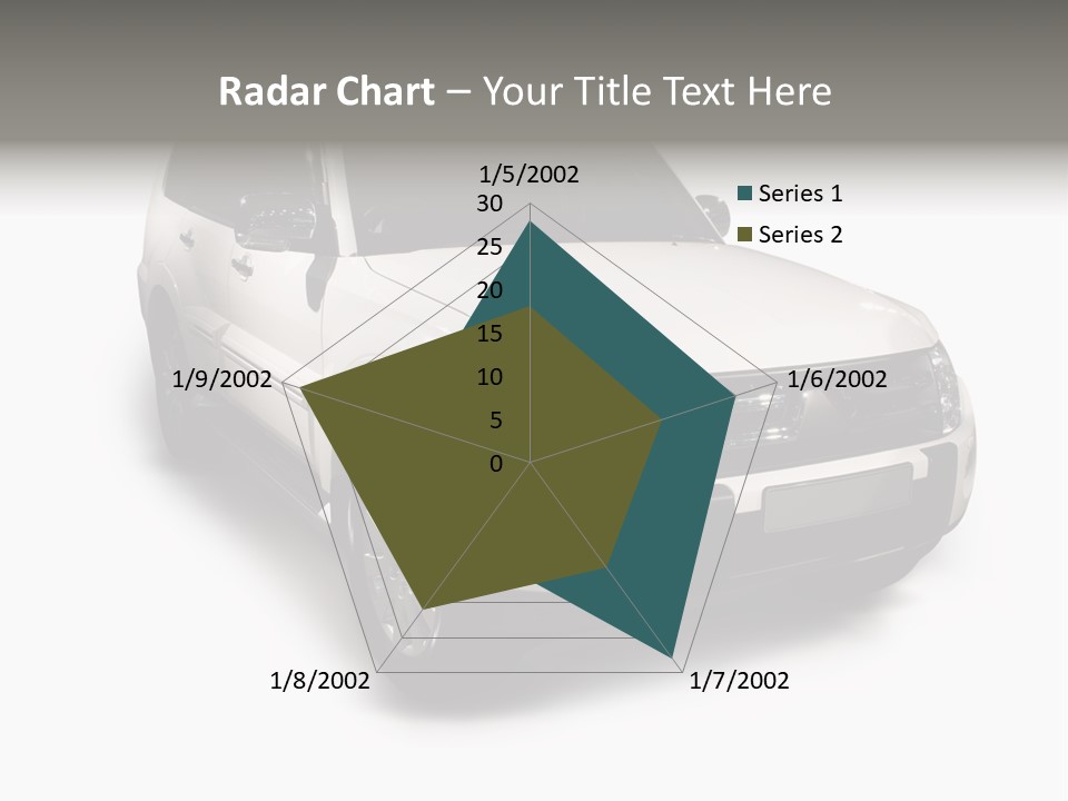 Modern White Outback / Landscape Jeep PowerPoint Template