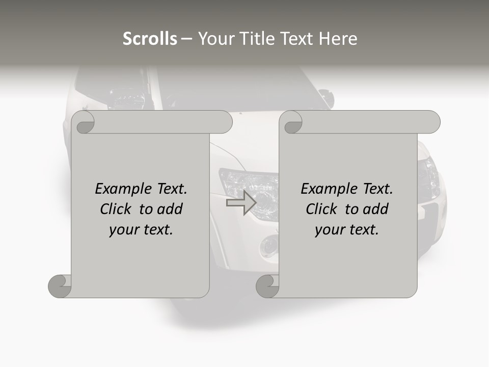 Modern White Outback / Landscape Jeep PowerPoint Template