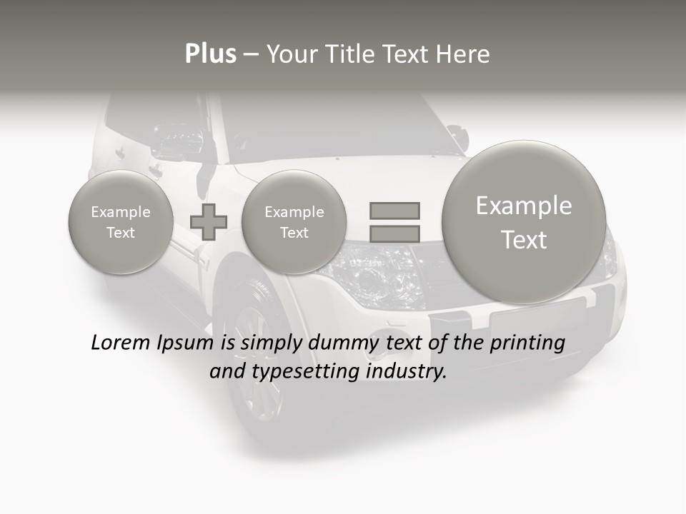 Modern White Outback / Landscape Jeep PowerPoint Template