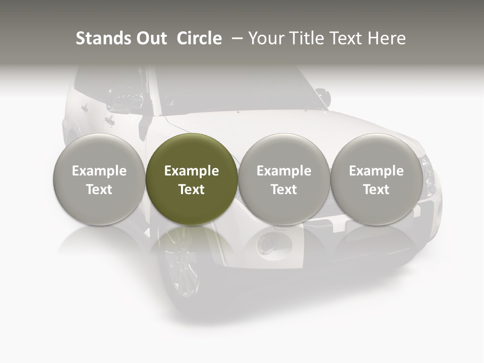 Modern White Outback / Landscape Jeep PowerPoint Template