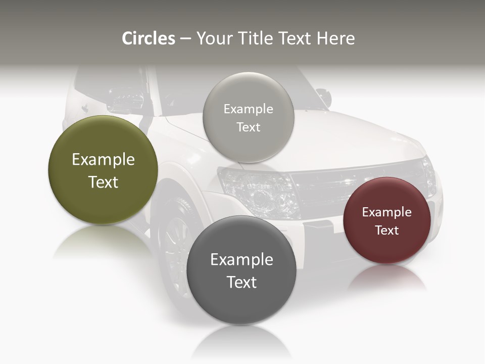 Modern White Outback / Landscape Jeep PowerPoint Template