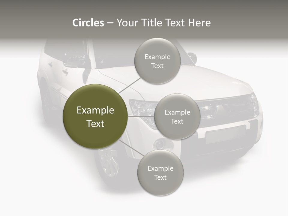 Modern White Outback / Landscape Jeep PowerPoint Template