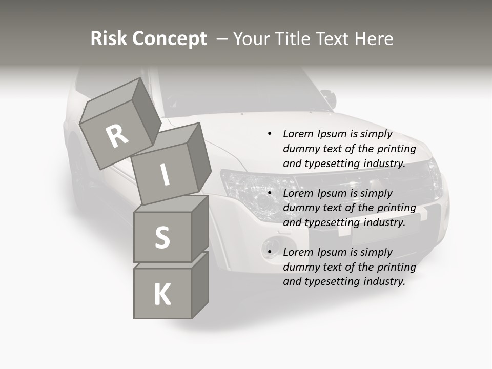 Modern White Outback / Landscape Jeep PowerPoint Template