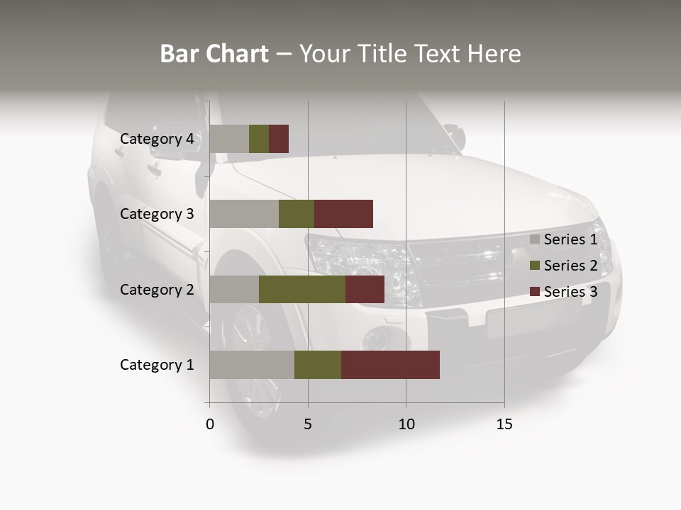 Modern White Outback / Landscape Jeep PowerPoint Template