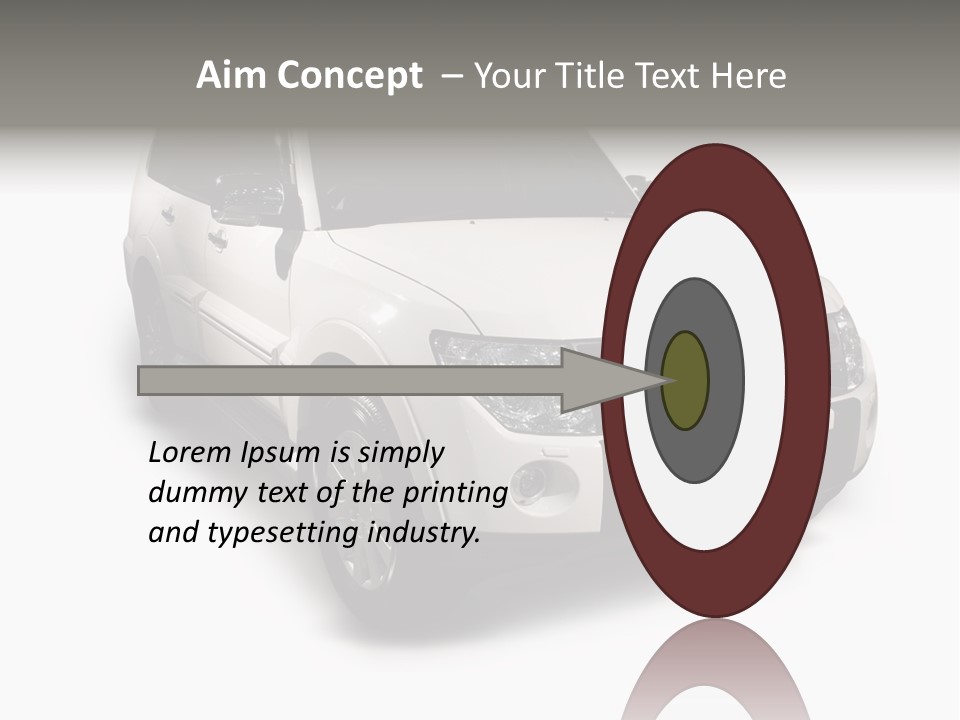 Modern White Outback / Landscape Jeep PowerPoint Template