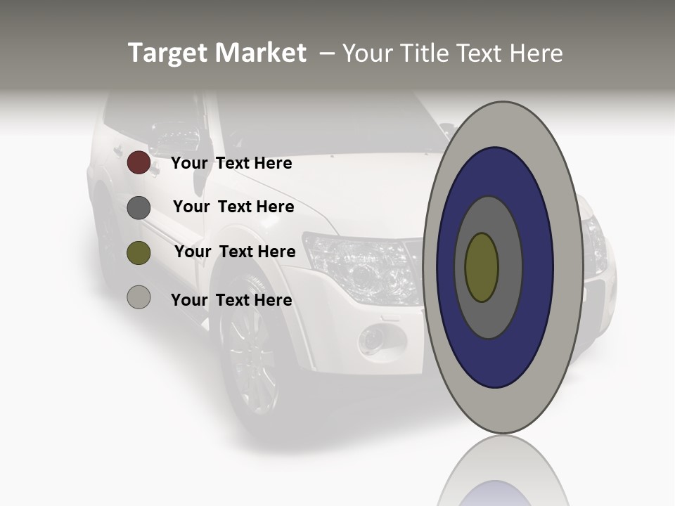 Modern White Outback / Landscape Jeep PowerPoint Template