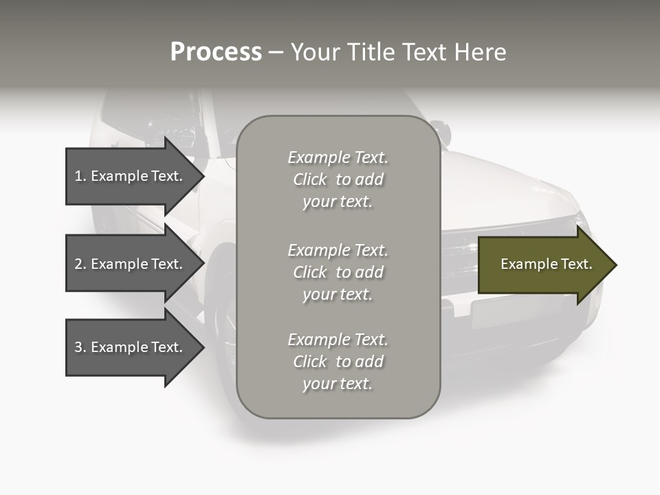 Modern White Outback / Landscape Jeep PowerPoint Template
