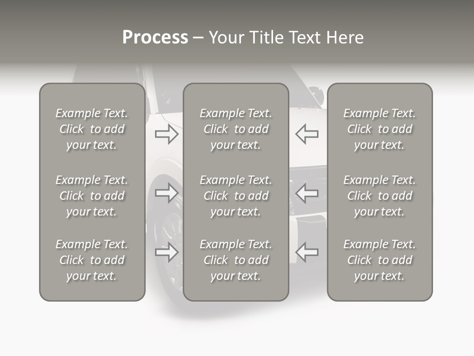 Modern White Outback / Landscape Jeep PowerPoint Template