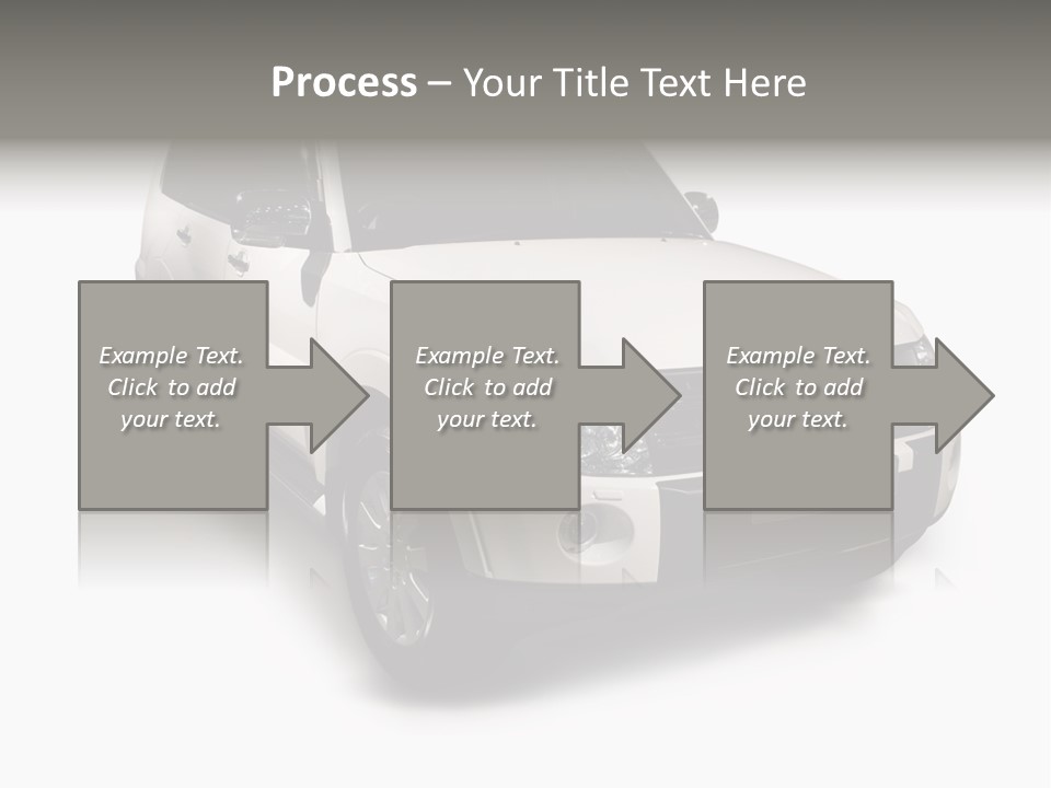 Modern White Outback / Landscape Jeep PowerPoint Template